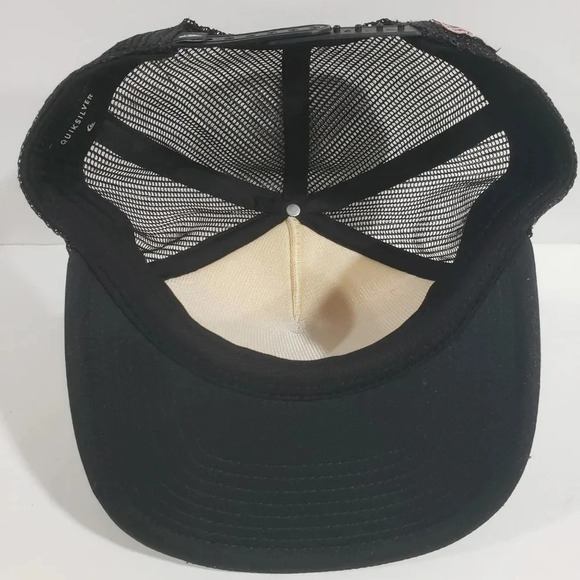 Quicksilver Aloha Hawaii White/Black Mesh,Snapback Mens Trucker Hat. - Picture 6 of 7